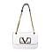 19V69 ITALIA by Alessandro Versace Shoulder Bag with Magnetic Closure (Size 24x15.5x6Cm) - White
