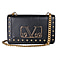 19V69 ITALIA by Alessandro Versace Crossbody Bag Detachable with Chain Strap - Black