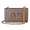 19V69 ITALIA by Alessandro Versace Crossbody Bag Detachable with Chain Strap - Brown