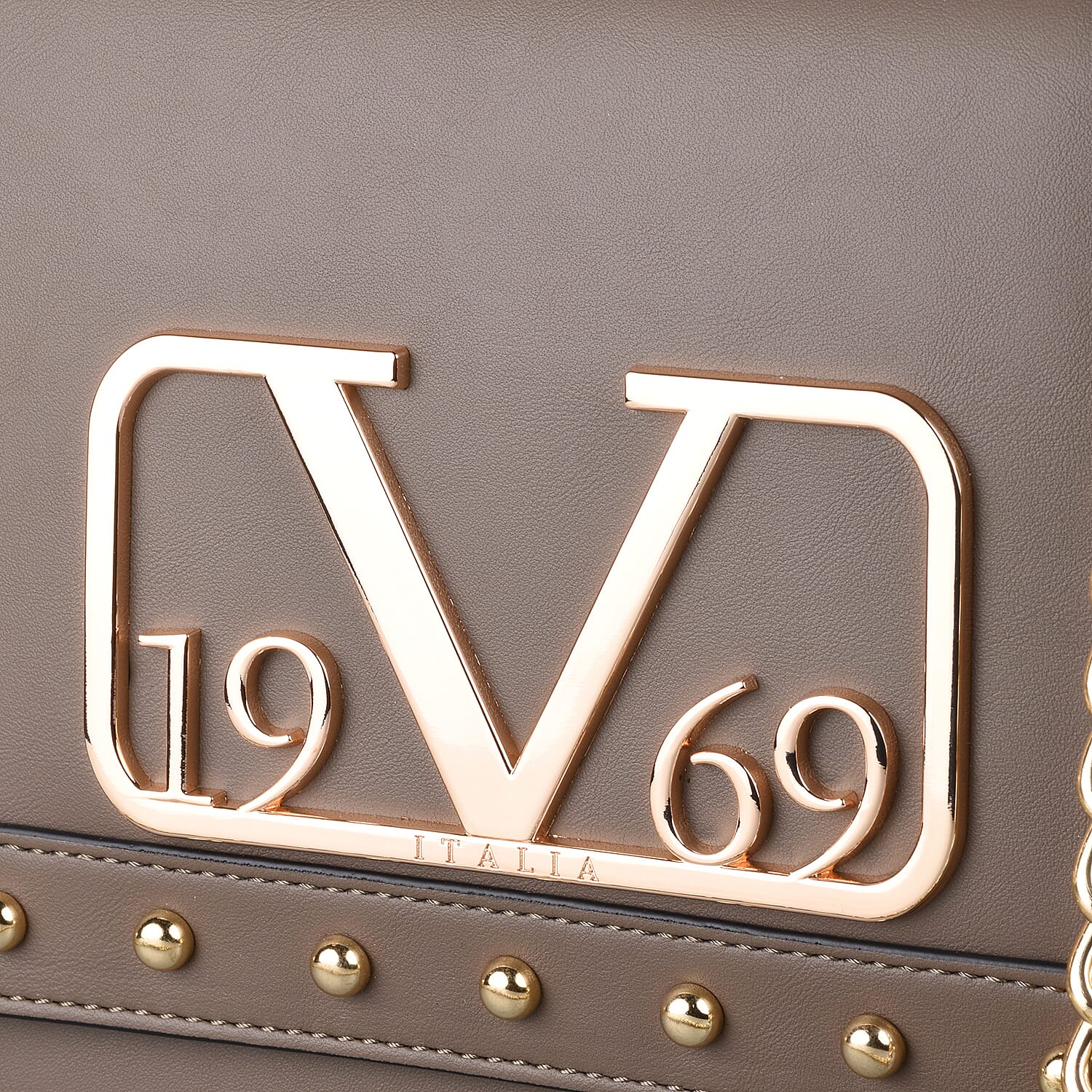 19V69 ITALIA by Alessandro Versace Crossbody Bag Detachable with Chain Strap (Size 27x6x17Cm) - Brown