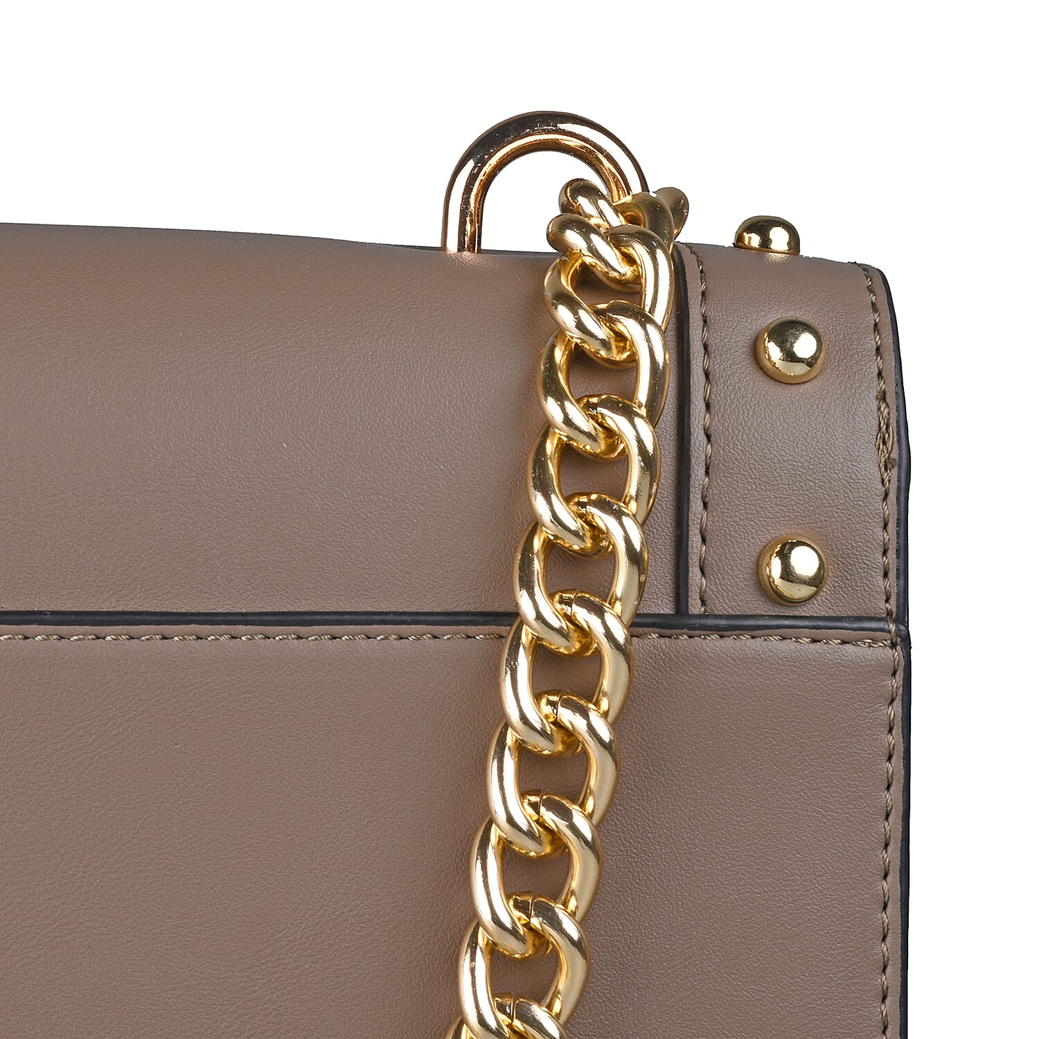 19V69 ITALIA by Alessandro Versace Crossbody Bag Detachable with Chain Strap (Size 27x6x17Cm) - Brown