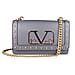 19V69 ITALIA by Alessandro Versace Crossbody Bag Detachable with Chain Strap - Grey