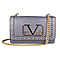 19V69 ITALIA by Alessandro Versace Crossbody Bag Detachable with Chain Strap - Grey