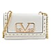 19V69 ITALIA by Alessandro Versace Crossbody Bag Detachable with Chain Strap - White