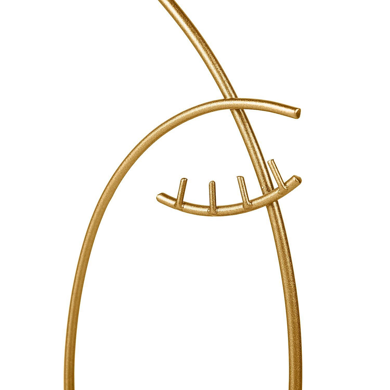 Human Face Jewellery Rack (Size 31x15x12 Cm) - Gold