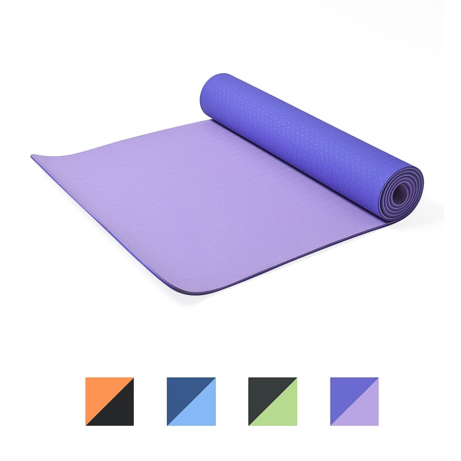 Memory foam Eco-Friendly, Non-Toxic TPE Yoga Mat (Size 183x61 Cm) 12mm - Violet