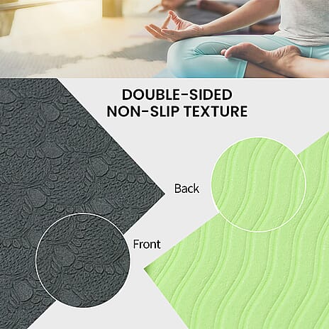 Memory foam Eco-Friendly, Non-Toxic TPE Yoga Mat (Size 183x61 Cm) 12mm - Green