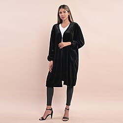 velvet cardigan Material 95% polyester 5% spandex color - Green