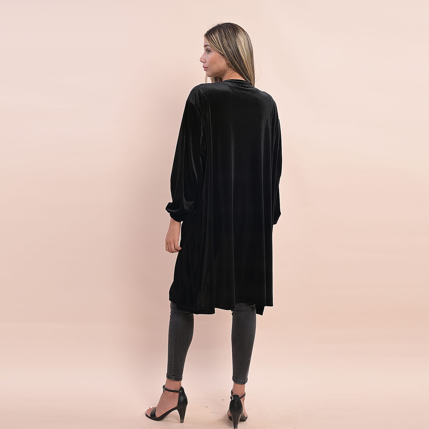 velvet cardigan Material 95% polyester 5% spandex color - Green