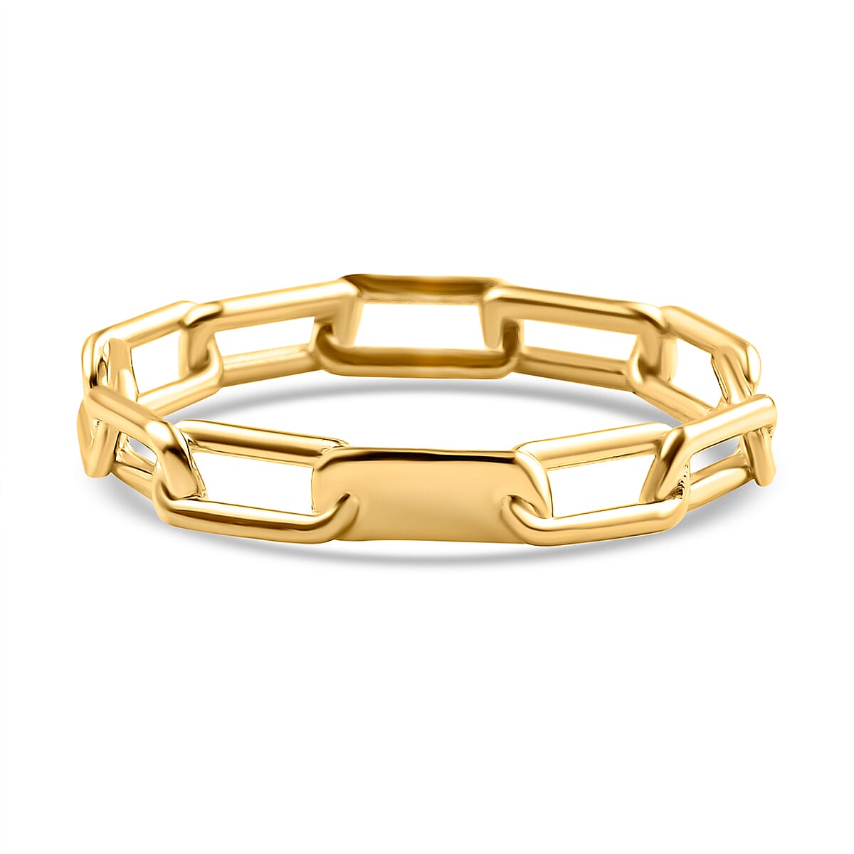 Maestro Collection- 9K Yellow Gold Paperclip Ring