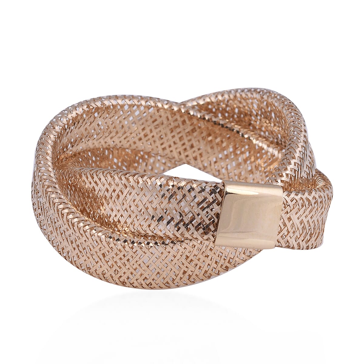 Maestro Collection 9K Yellow Gold Stretchable Ring (Size Large) (Size Q to U)