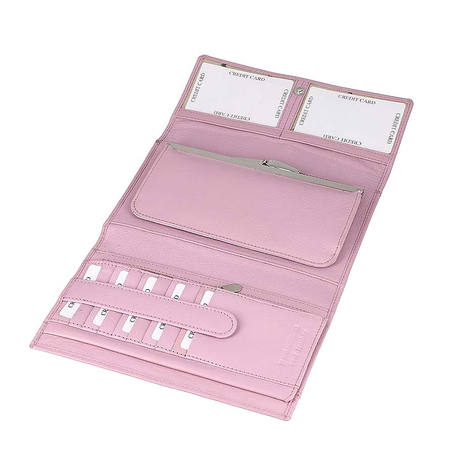 100% Genuine Leather RFID Clutch Wallet (Size 20x13x4Cm) - Lavender