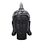 Buddha head decoration - black with silver Size :L10.5*W 10 * H20cm Color: black + silver Weight: 416 g Material: resin