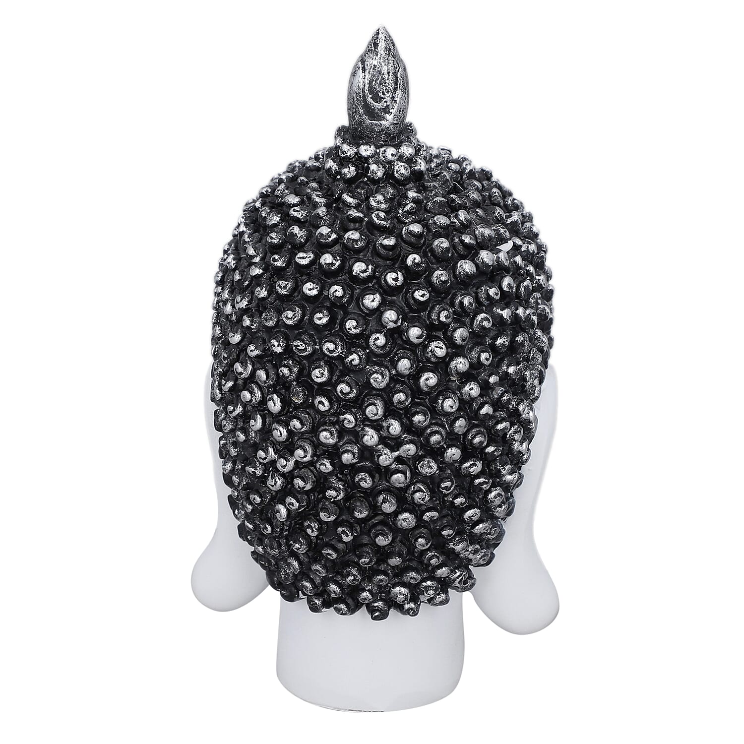 Decorative Buddha Head (Size 20x10x10 Cm) - White & Gold