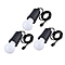 Set of 3 Pull Cord LED Light 3xAAA Excluding - Black