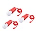 Set of 3 Pull Cord LED Light 3xAAA Excluding - Red