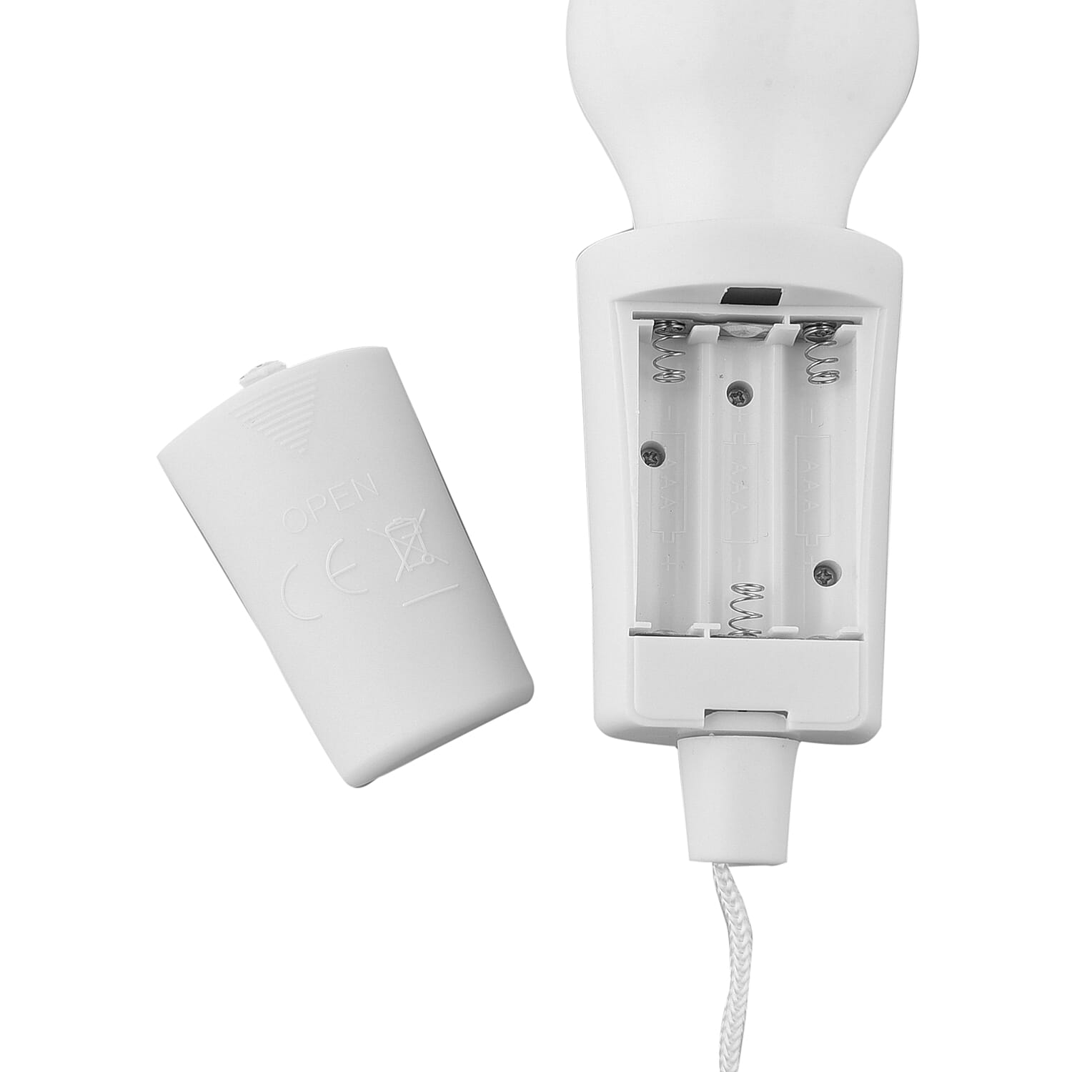 Set of 3 Pull Cord LED Light (3xAAA Excluding) - White