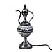 Handmade Wine Pot Turkish Mosaic Table Lamp with Bronze Base - Grey