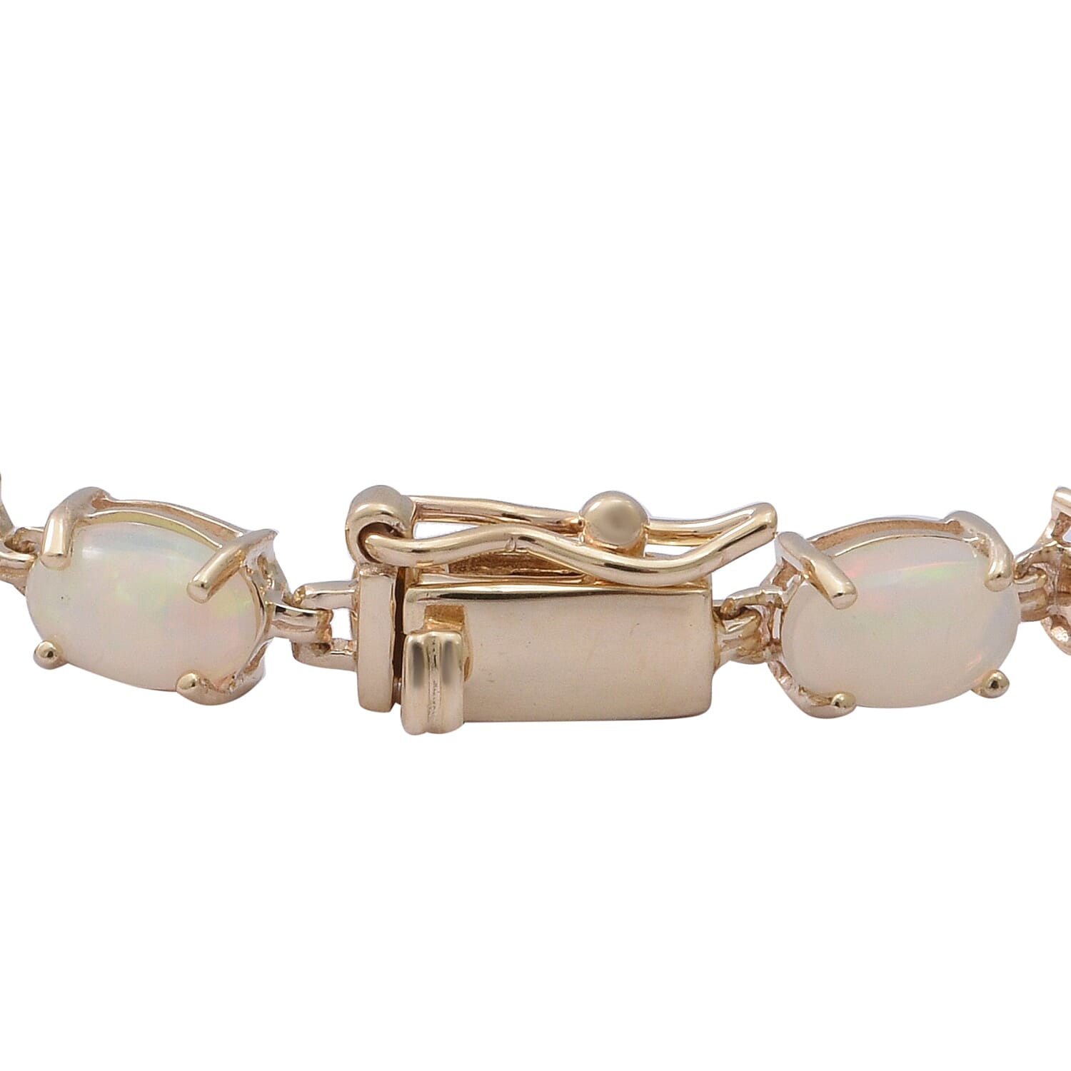 9K Yellow Gold AA Ethiopian Welo Opal Bracelet (Size 7.5) 7.90 Ct.