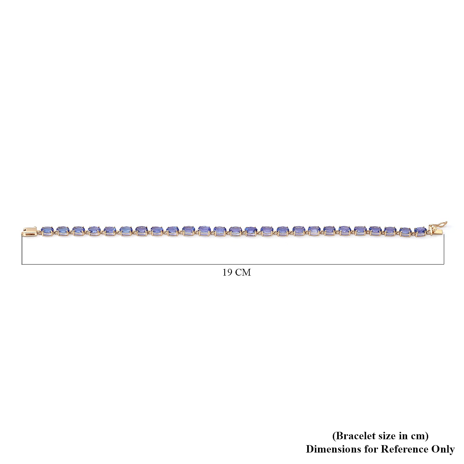 14K Yellow Gold AAA Tanzanite Bracelet (Size 7.5) 10.80 Ct.