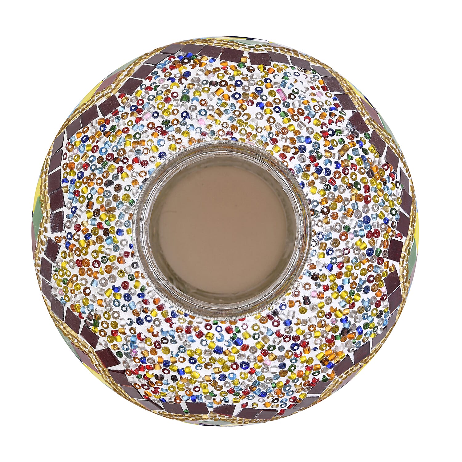 Handmade Turkish Mosaic Table Lamp (Size 42x18x18Cm) - Maroon & Multi