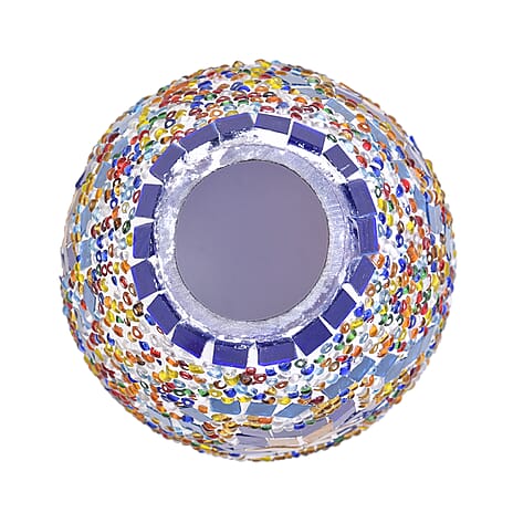 Handmade Turkish Mosaic Table Lamp - Blue & Multi
