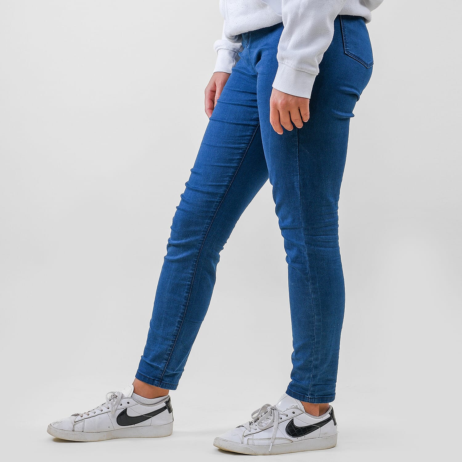 TAMSY High Waisted Stretchable Jegging (Regular, Size - 16) - Indigo