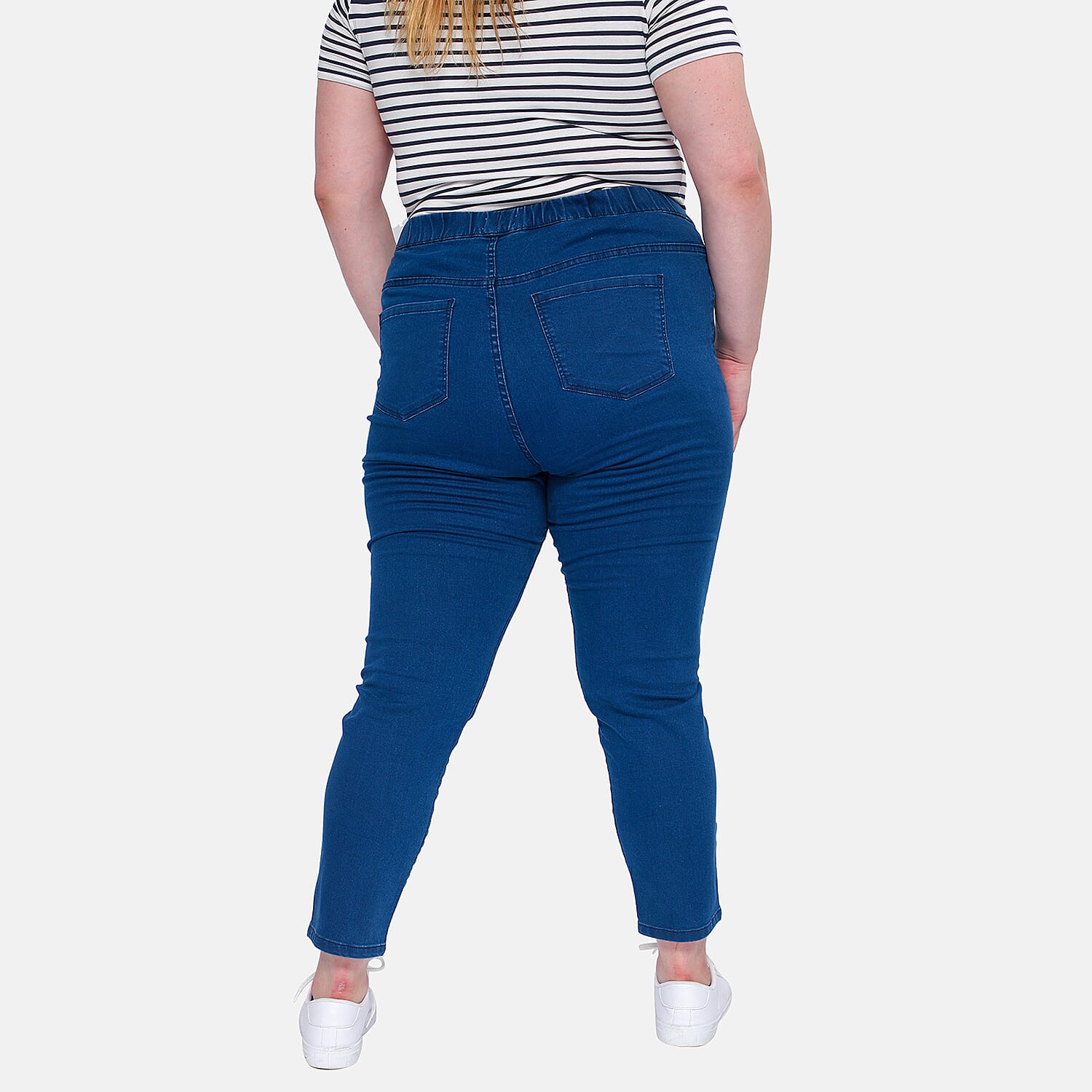 TAMSY High Waisted Stretchable Jegging (Regular, Size - 16) - Indigo