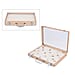Portable Ring Box with Transparent Top and Lock - Cream