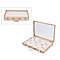Portable Ring Box with Transparent Top and Lock - Cream