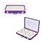 Portable Ring Box with Transparent Top and Lock - Purple