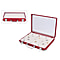 Portable Ring Box with Transparent Top and Lock - Red
