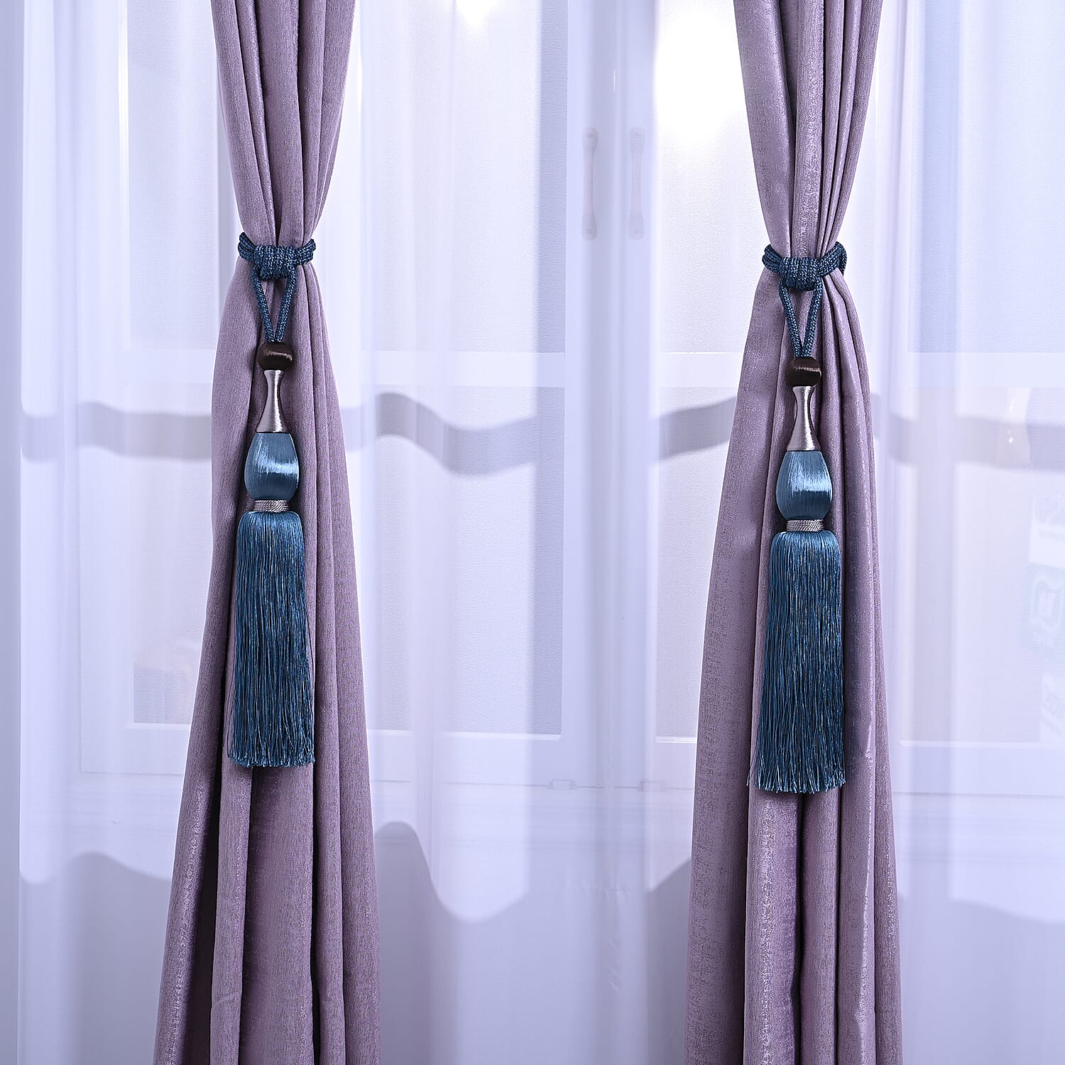 Tassels(set of 2) 100% Polyester color - Blue