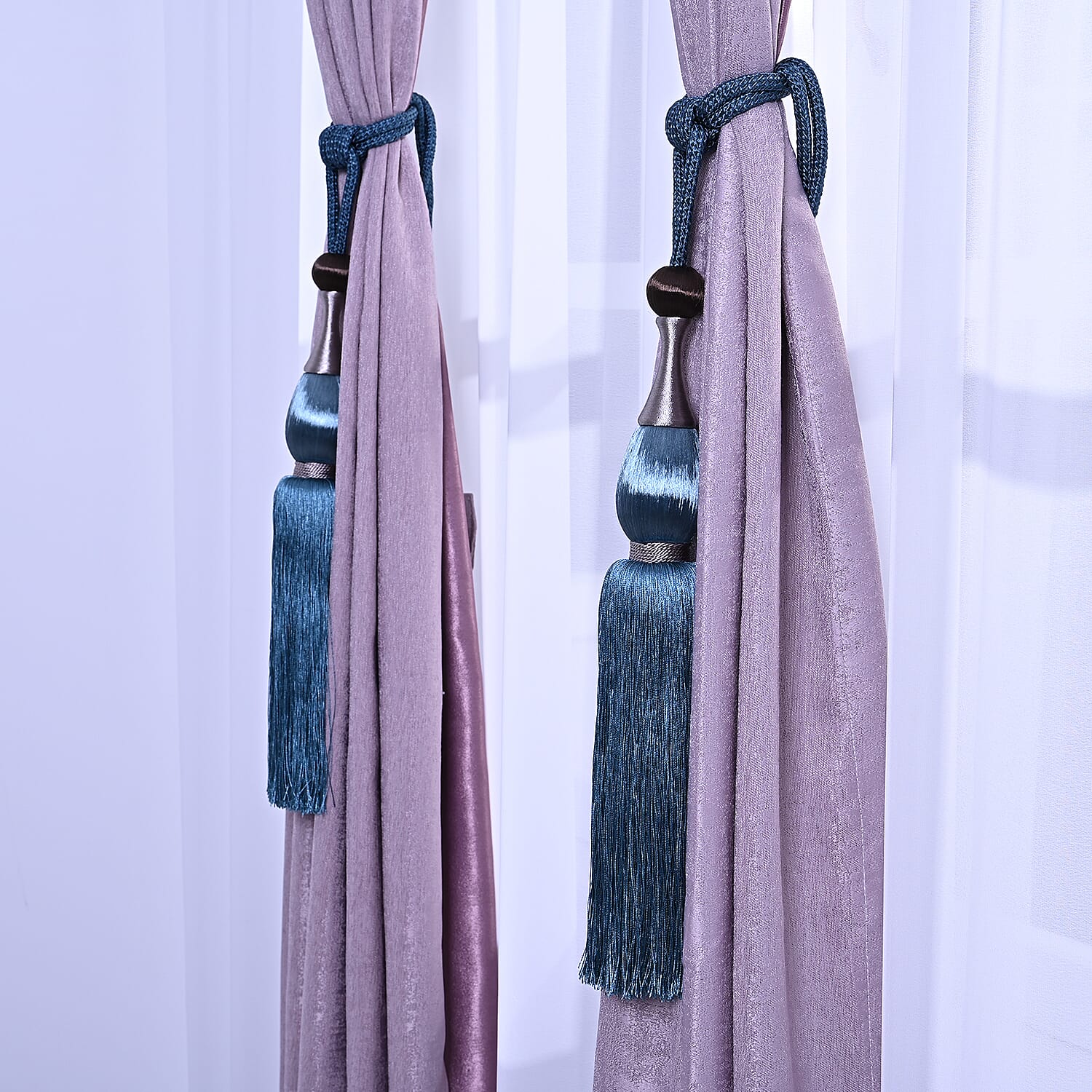 Tassels(set of 2) 100% Polyester color - Blue