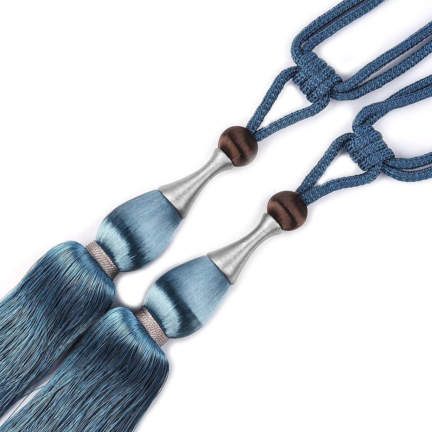 Tassels(set of 2) 100% Polyester color - Blue