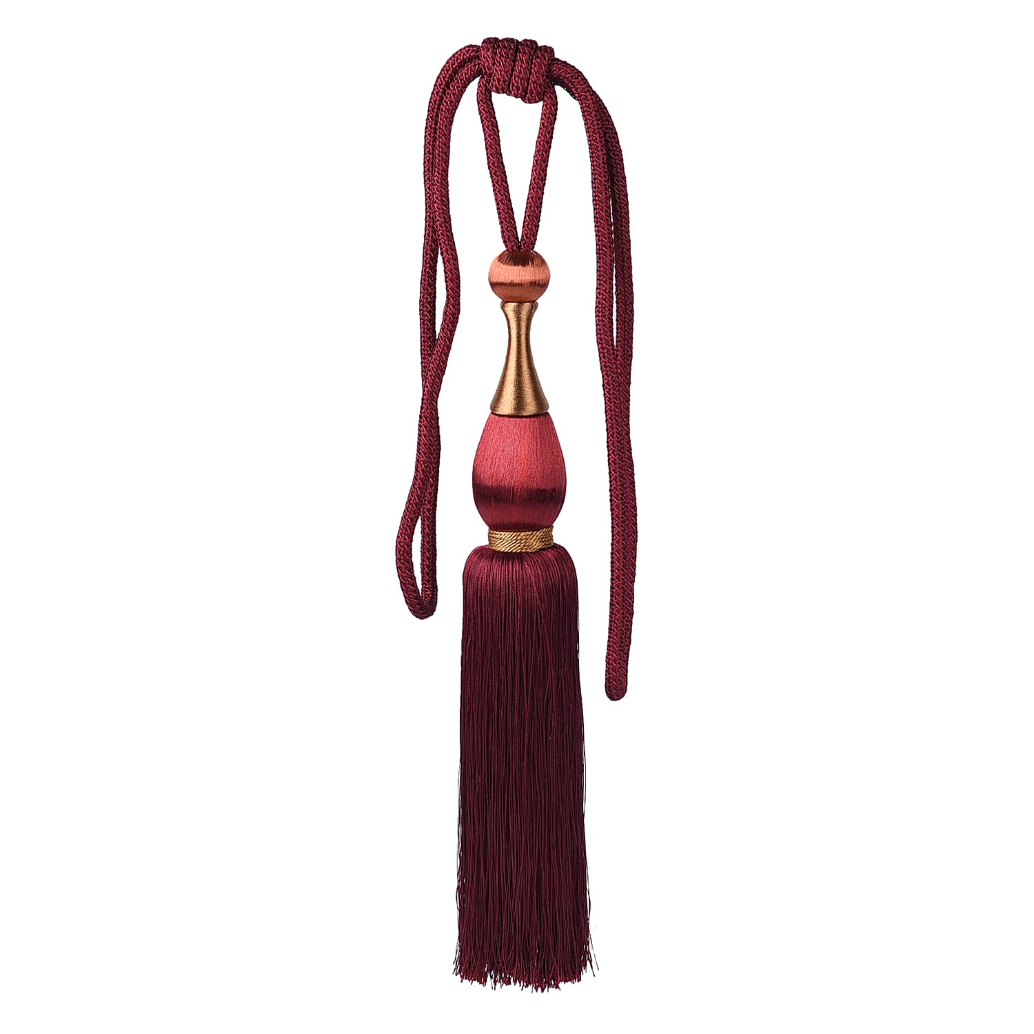 Set of 2 Lantern Tassels (Size 92 Cm) - Maroon