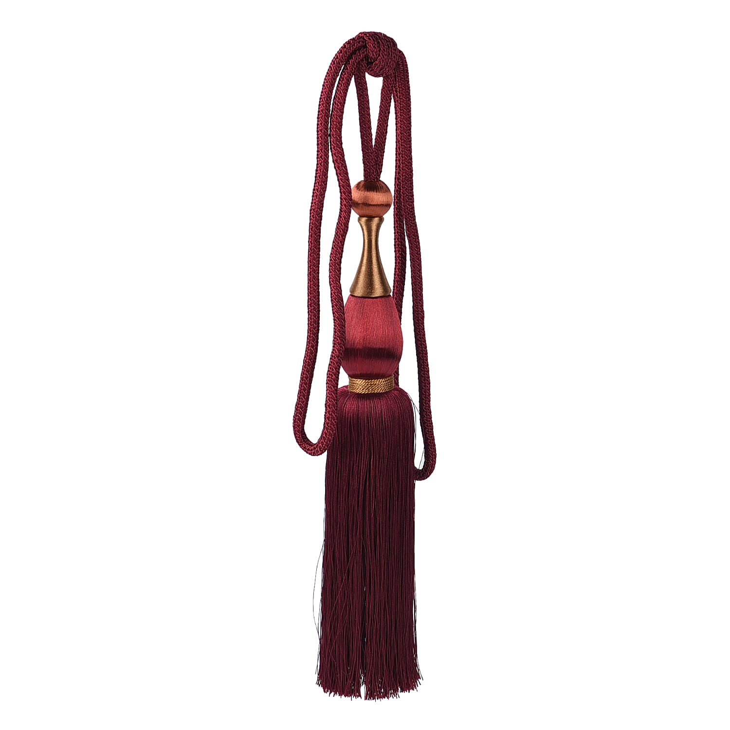 Set of 2 Lantern Tassels (Size 92 Cm) - Maroon