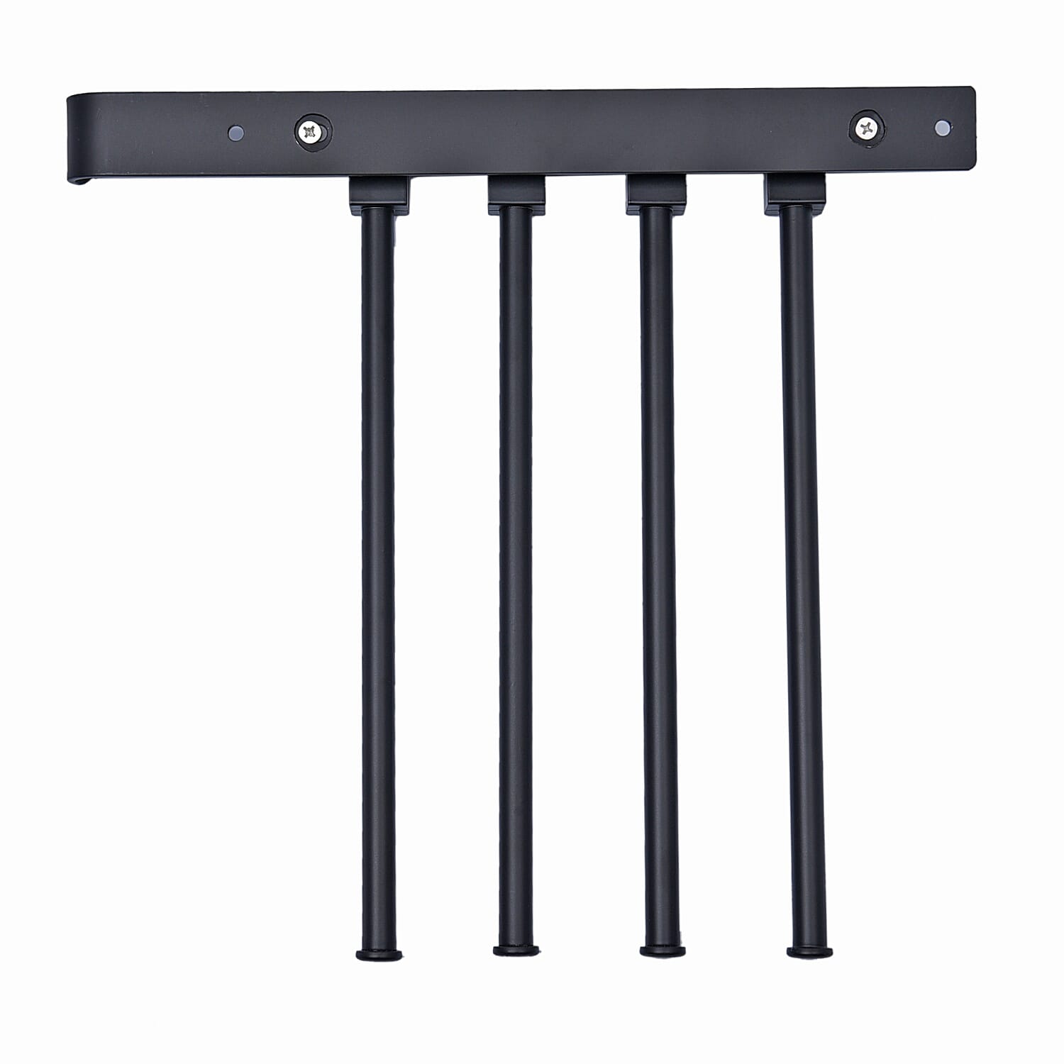 Four Bar Towel Rack with Rod (Size 32x30x30Cm) - Black