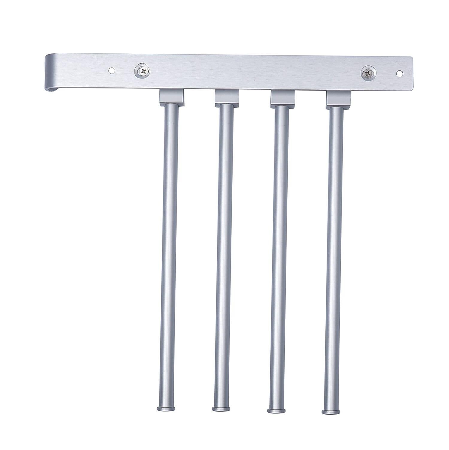 Four Bar Towel Rack with Rod (Size 32x30x30Cm) - Silver