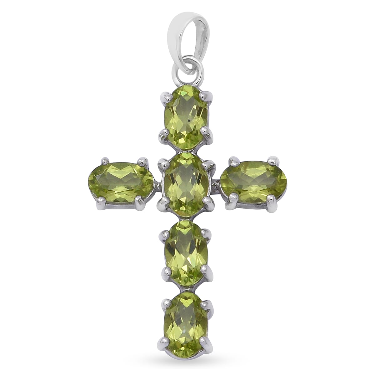 Natural Hebei Peridot Pendant in Sterling Silver 2.40 Ct.