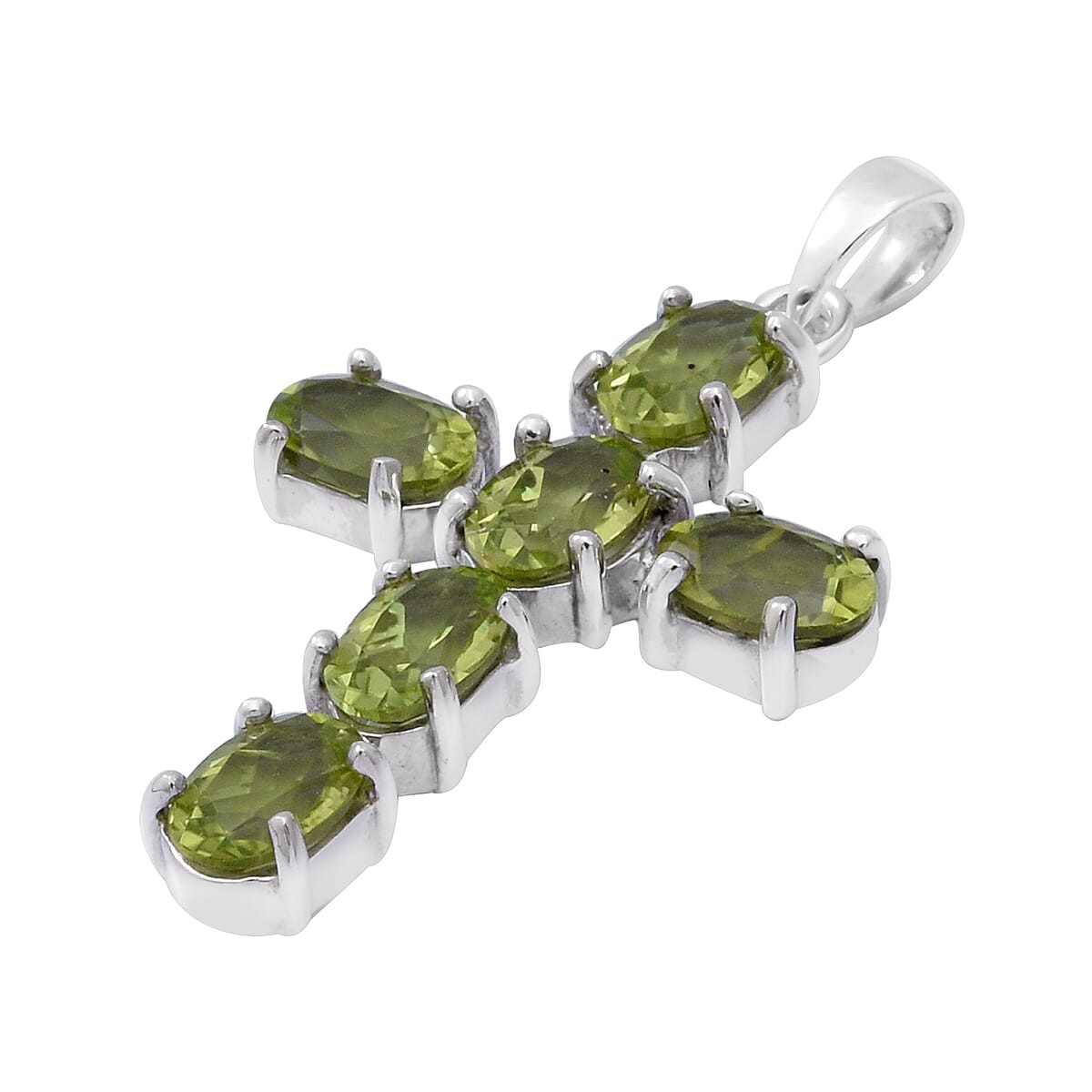 Natural Hebei Peridot Pendant in Sterling Silver 2.40 Ct.