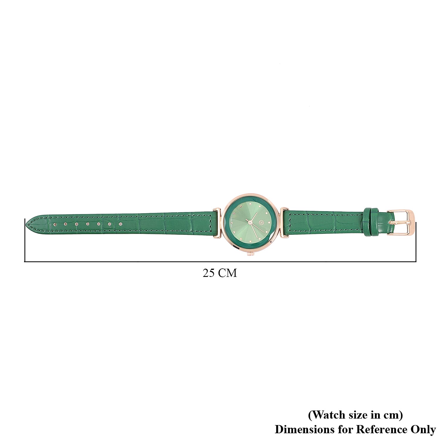 STRADA Japanese Movement Green Dial Water Resistant Watch with Green Colour Strap