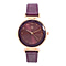 STRADA Japanese Movement Dark Purple Dial Water Resistant Watch with Purple Colour Strap