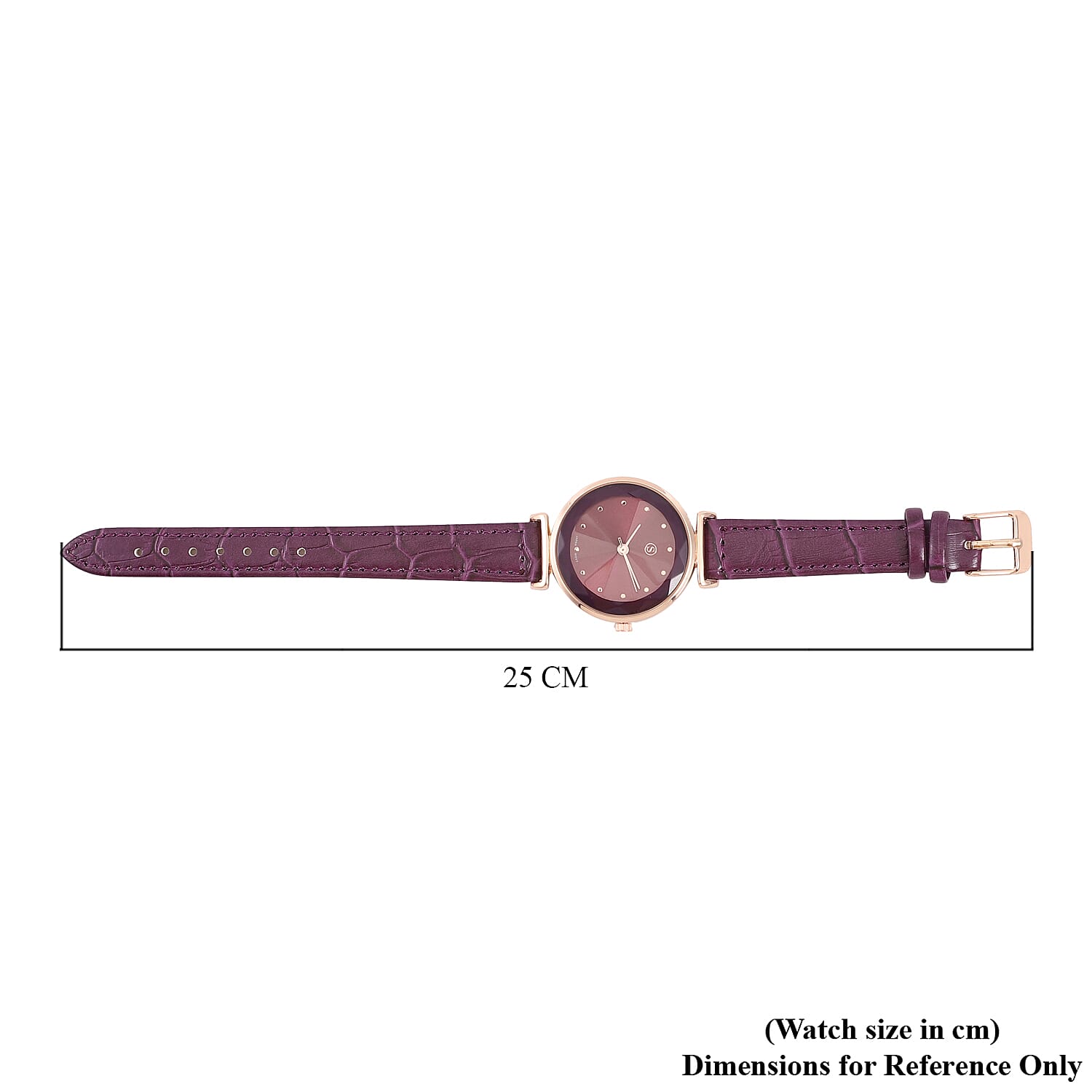 STRADA Japanese Movement Dark Purple Dial Water Resistant Watch with Purple Colour Strap