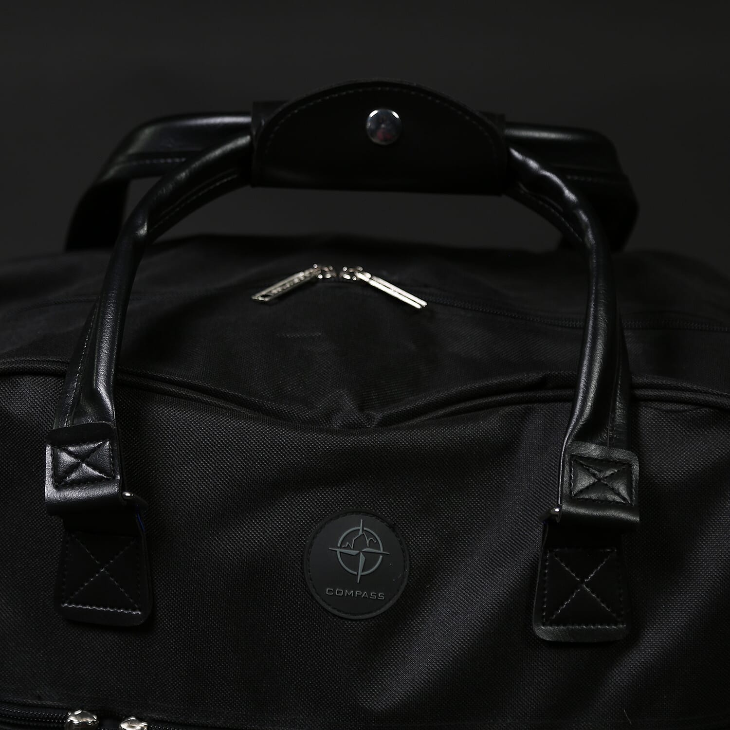 Sunrise Black Cabin Bag with Extendable Arm (Size:41x42x19Cm) - Black - 32 Litre Capacity