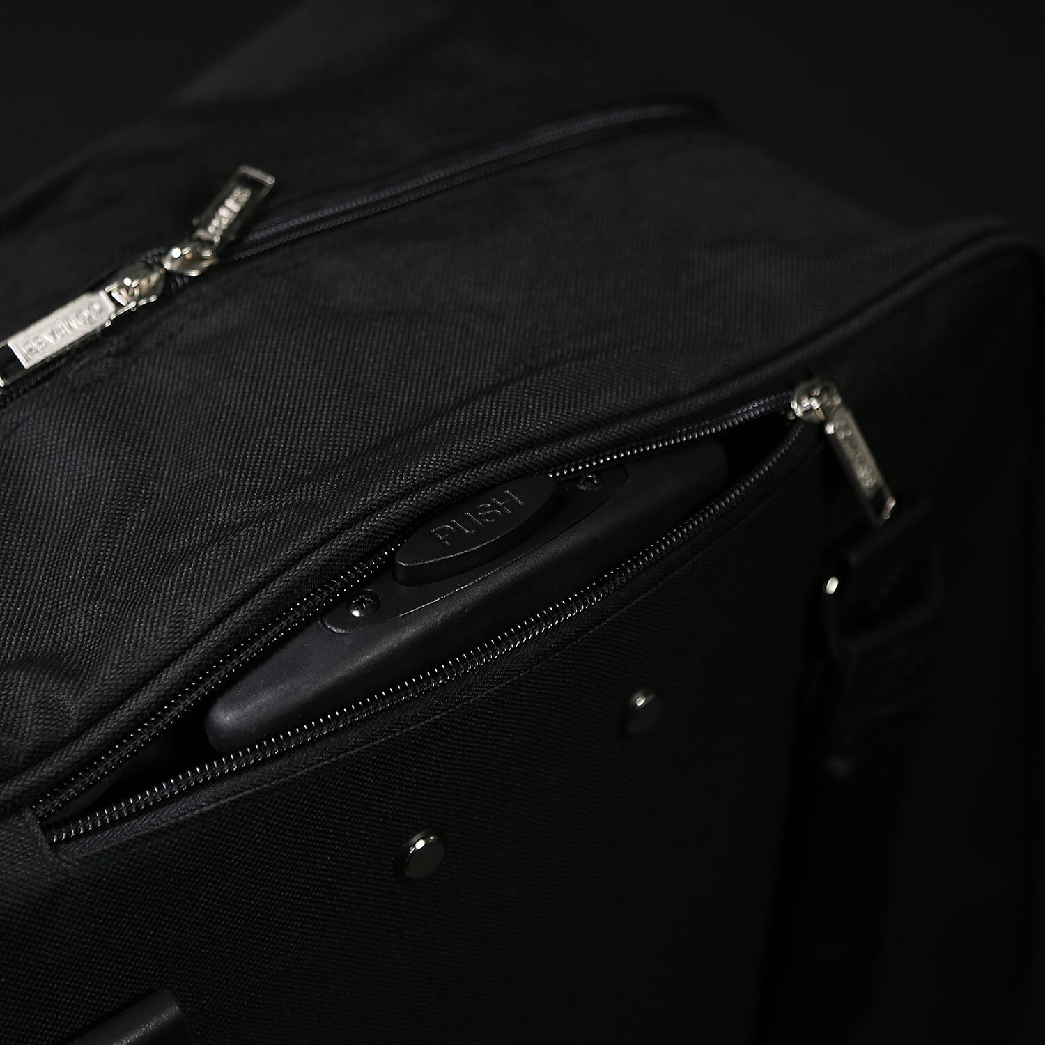 Sunrise Black Cabin Bag with Extendable Arm (Size:41x42x19Cm) - Black - 32 Litre Capacity