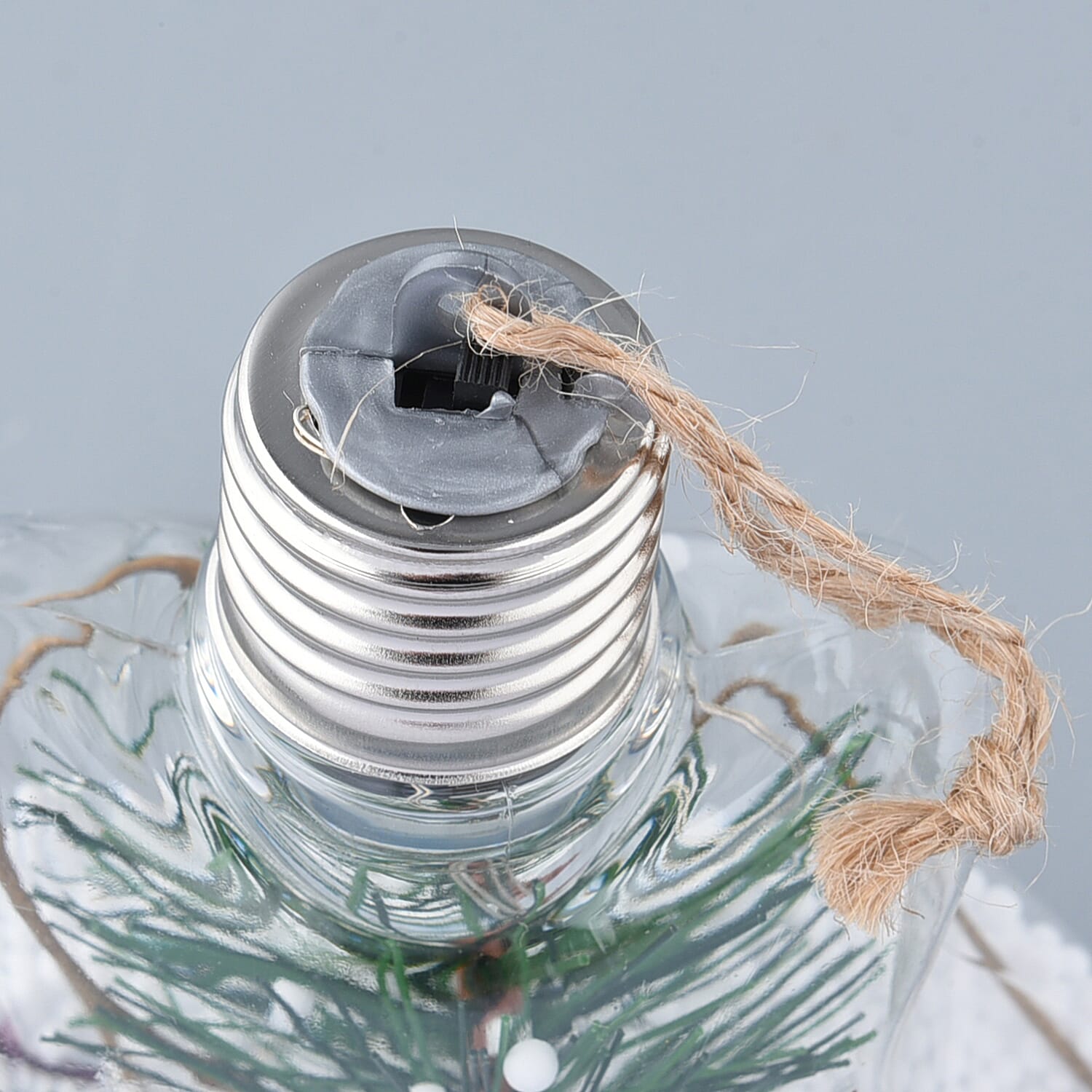 Set of 2 - Christmas Decorative Star Pattern Transparent LED Light (Size 14x7Cm)