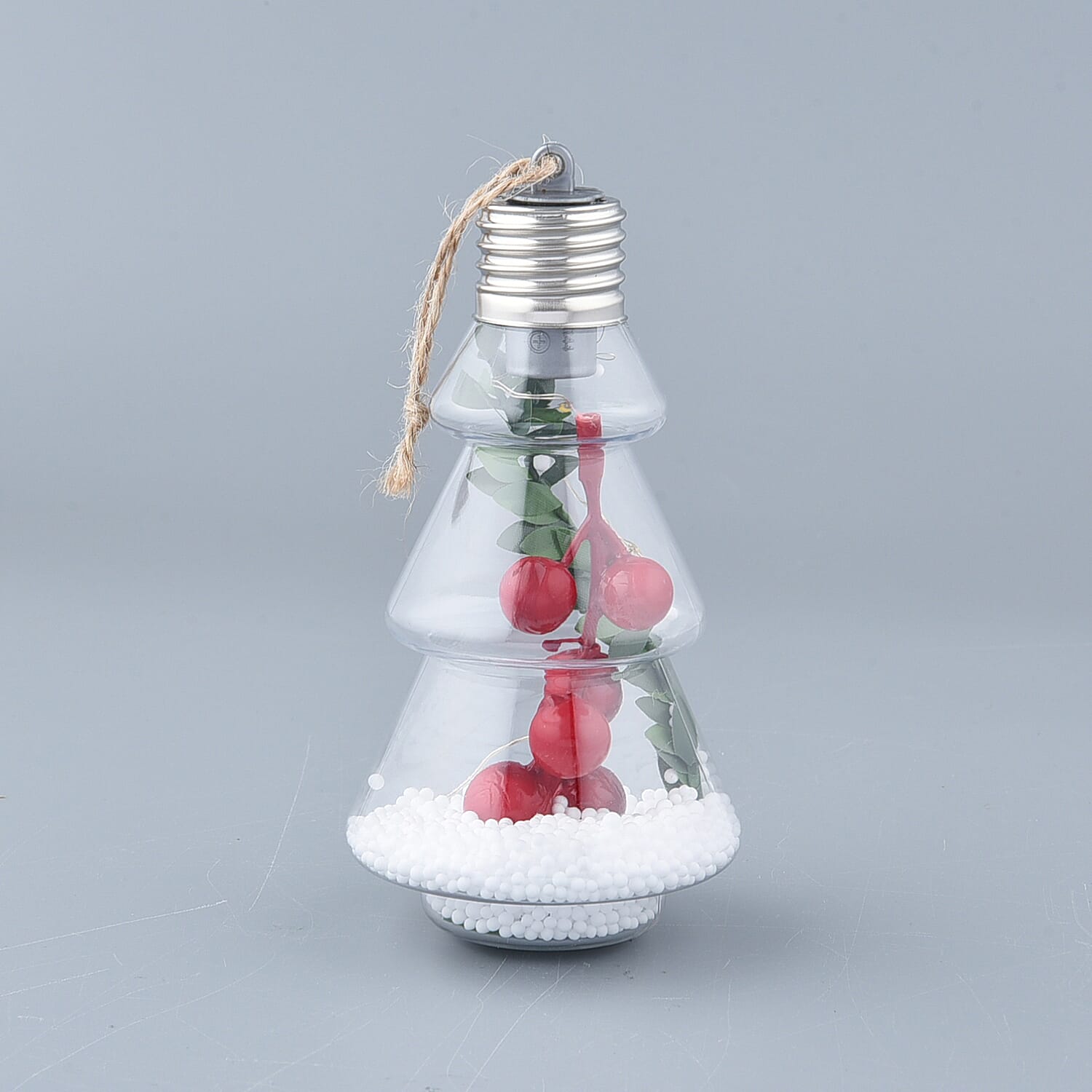 Set of 2 - Christmas Decorative Tree Pattern Transparent LED Light (Size 14x7Cm)