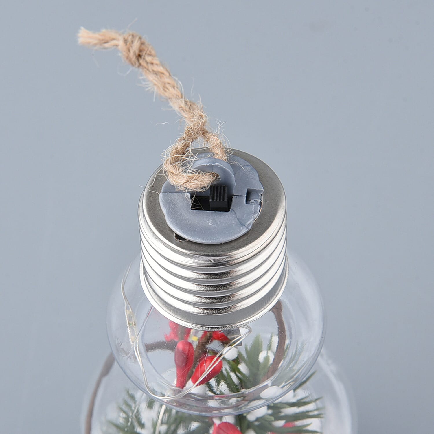 Set of 2 - Christmas Decorative Tree Pattern Transparent LED Light (Size 14x7Cm)