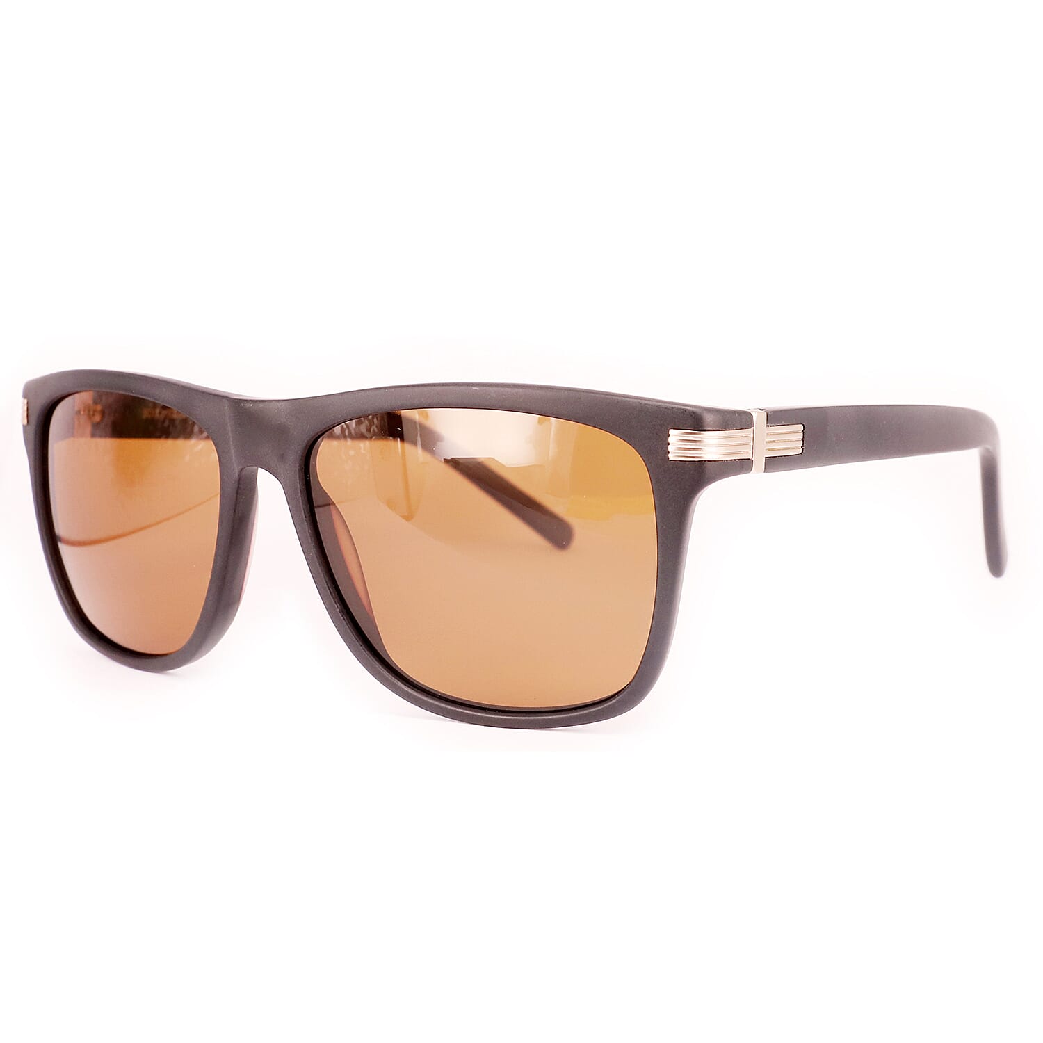 SOHO SQUARE Mens Square Brown Polarised Lens - Matt Brown